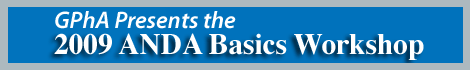 GPhA/FDA ANDA Basics Workshop Graphic